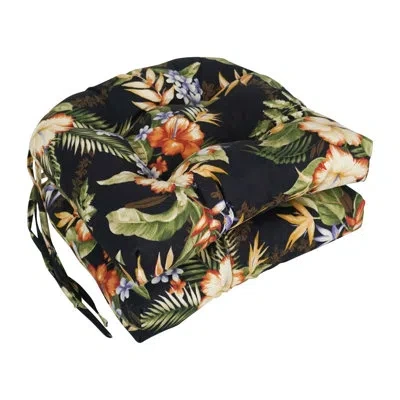 Blazing Needles Freeport Outdoor Lounge Chair Cushion In Freeport Ebony