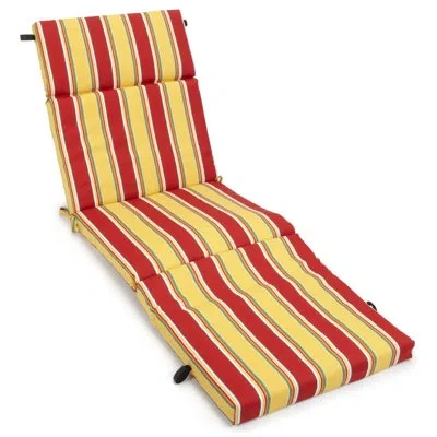 Blazing Needles Haliwall Indoor/outdoor Chaise Lounge Cushion In Multi
