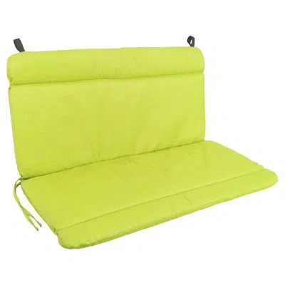 Blazing Needles Indoor/outdoor Bench Cushion In Lime