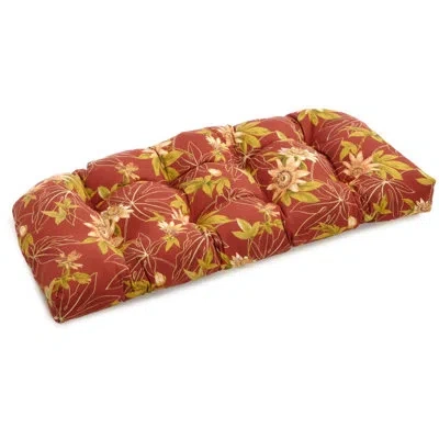 Blazing Needles Indoor/outdoor Bench Cushion In Red