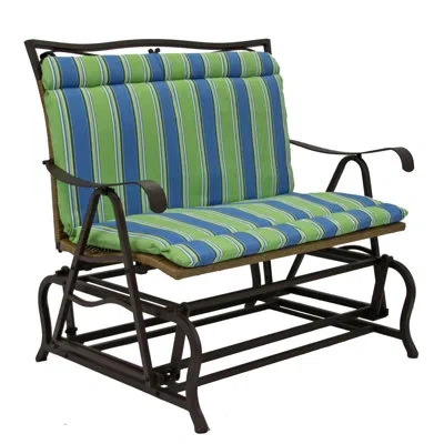 Blazing Needles Indoor/outdoor Sofa Cushion In Haliwall Caribbean