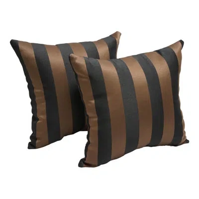 Blazing Needles Indoor/outdoor Throw Pillow In Brown,black