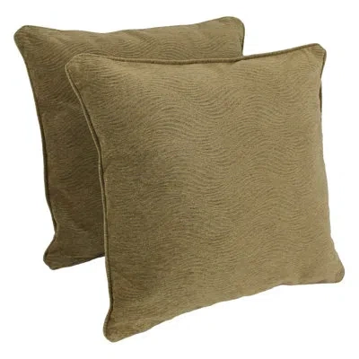 Blazing Needles Jacquard Indoor Chenille Floor Pillow In Champagne