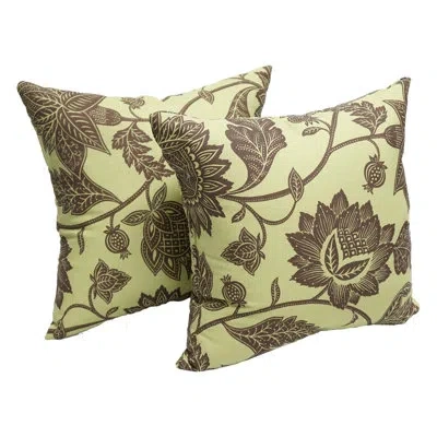 Blazing Needles Lime Indoor/outdoor Throw Pillow In Fairmont Lime