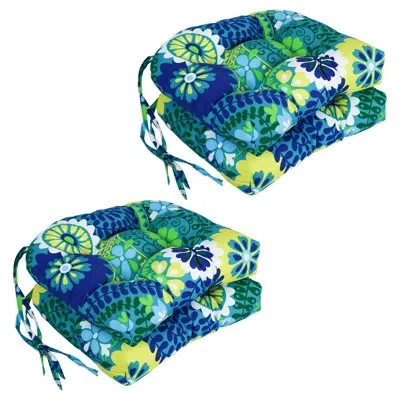 Blazing Needles Luxury Outdoor Adirondack Chair Cushion In Luxury Azure