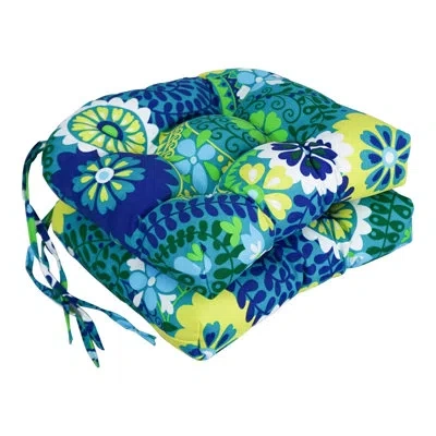 Blazing Needles Luxury Outdoor Adirondack Chair Cushion In Luxury Azure