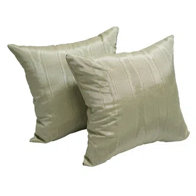 Blazing Needles Moire Moss Throw Pillow In Green