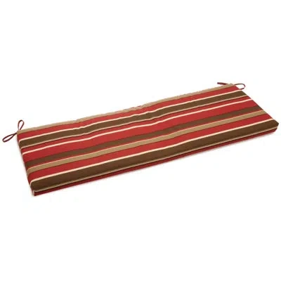 Blazing Needles Monserrat Indoor/outdoor Bench Cushion In Brown;red;multi-colored