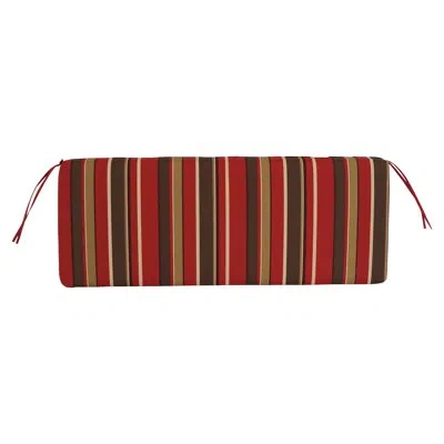 Blazing Needles Monserrat Indoor/outdoor Bench Cushion In Red