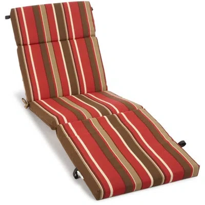 Blazing Needles Monserrat Indoor/outdoor Chaise Lounge Cushion In Monserat Sangria