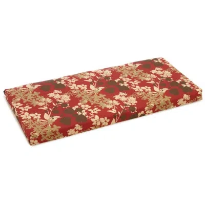 Blazing Needles Montfleuri Indoor/outdoor Bench Cushion In Brown;red;multi-colored