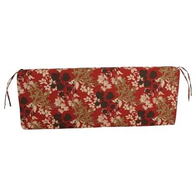 Blazing Needles Montfleuri Indoor/outdoor Bench Cushion In Red