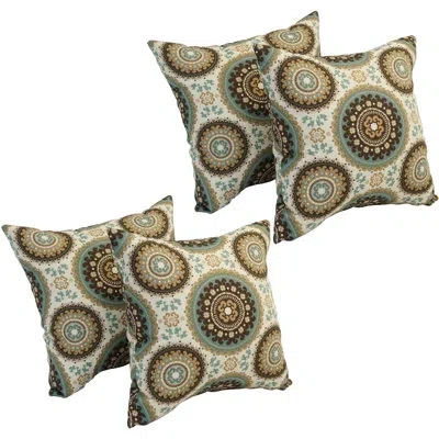 Blazing Needles Outdoor Cushion Collection Indoor/outdoor Abstract Throw Pillow In Bindis Spray