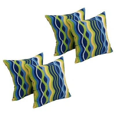 Blazing Needles Outdoor Cushion Collection Indoor/outdoor Abstract Throw Pillow In Variations Poolside
