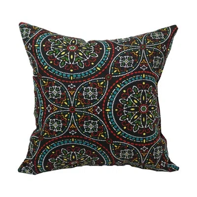 Blazing Needles Outdoor Cushion Collection Indoor/outdoor Throw Pillow In Black