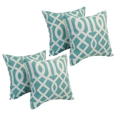 Blazing Needles Outdoor Cushion Collection Indoor/outdoor Throw Pillow In Kirkwood Pool