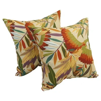 Blazing Needles Outdoor Cushion Collection Indoor/outdoor Throw Pillow In Tucuman Caffe