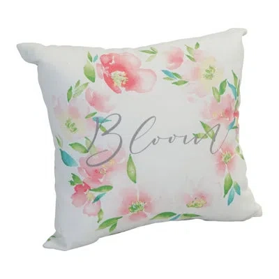 Blazing Needles Outdoor Square Pillow Cover & Insert In Bloom
