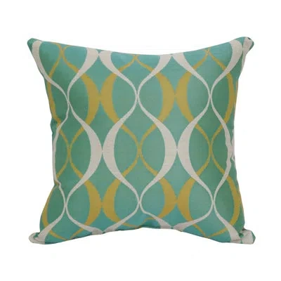 Blazing Needles Outdoor Square Pillow Cover & Insert In Teal