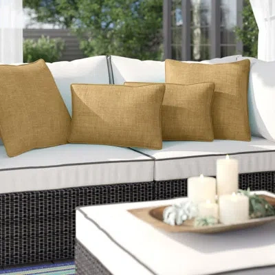 Blazing Needles Outdoor Throw Pillow In Mocha