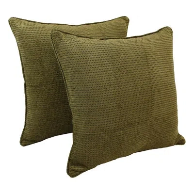 Blazing Needles Palermo Chenille Throw Pillow In Gingham Brown