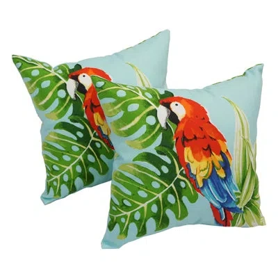 Blazing Needles Parrot Palm Indoor/outdoor Throw Pillows