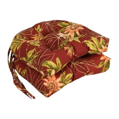 Blazing Needles Passion Outdoor Lounge Chair Cushion In Passion Ruby