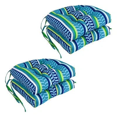 Blazing Needles Pike Outdoor Adirondack Chair Cushion In Pike Azure