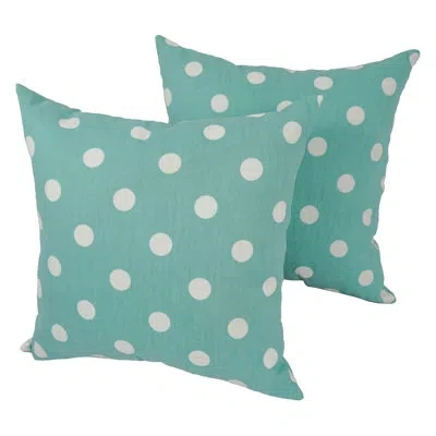Blazing Needles Polka Dot Indoor/outdoor Throw Pillow In Pretty Polka Dot
