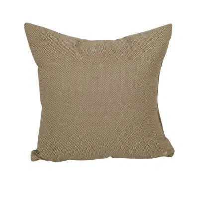 Blazing Needles Premium Jacquard Outdoor Cushions Outdoor Square Pillow Cover & Insert In Pinehurst Café