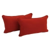 Blazing Needles Rectangular Pillow Cover & Insert In Ruby Red