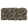 Blazing Needles Rounded Back Solid Tapestry Settee Cushion Set (set Of 3) In Checkered Scroll