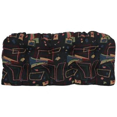 Blazing Needles Rounded Back Solid Tapestry Settee Cushion Set (set Of 3) In Spin City