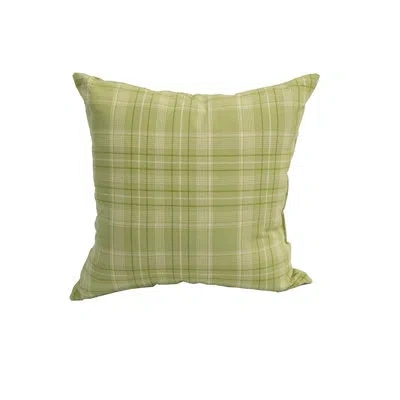 Blazing Needles Shamrock Plaid Throw Pillow In Shamrock Plad