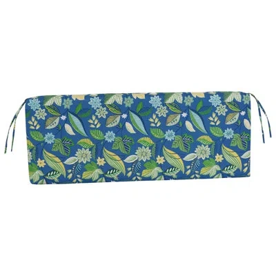 Blazing Needles Skyworks Indooor/outdoor Bench Cushion In Skyworks Caribbean