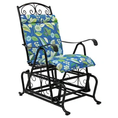 Blazing Needles Skyworks Outdoor Lounge Chair Cushion In Skyworks Caribbean
