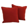 Blazing Needles Square Pillow Cover & Insert In Ruby Red