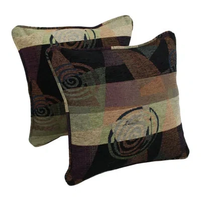 Blazing Needles Square Pillow Cover & Insert In Signature Contemp