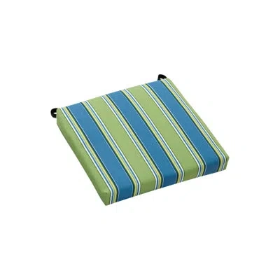 Blazing Needles Stripe Indoor/outdoor Adirondack Chair Cushion In Haliwell Caribbean
