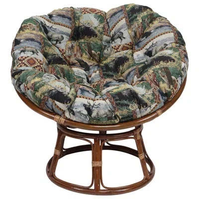Blazing Needles Tapestry Papasan Cushion In Wild North