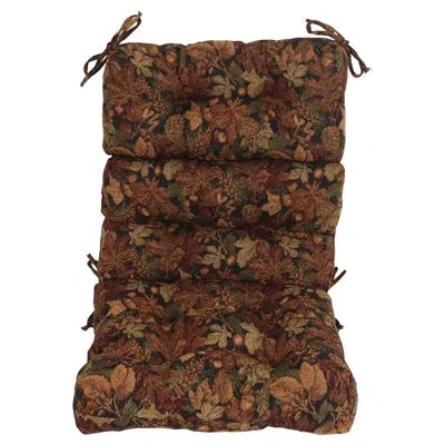 Blazing Needles Tapestry Tufted Seat/back Chair Cushion In Autumn Harvest