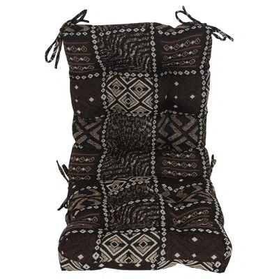 Blazing Needles Tapestry Tufted Seat/back Chair Cushion In Congo