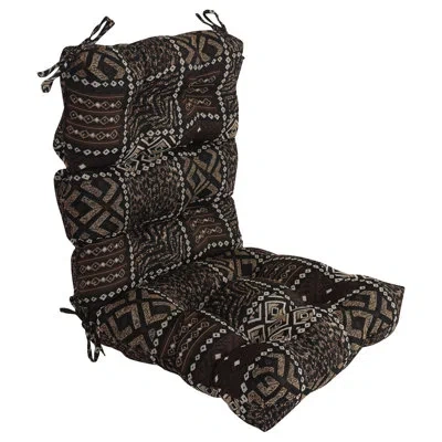 Blazing Needles Tapestry Tufted Seat/back Chair Cushion In Congo