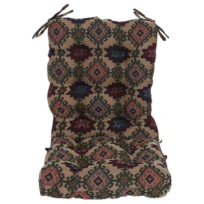 Blazing Needles Tapestry Tufted Seat/back Chair Cushion In Palomino