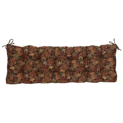Blazing Needles Tufted Tapestry Bench Cushion In Autumn Harvest