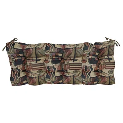 Blazing Needles Tufted Tapestry Bench Cushion In Picasso