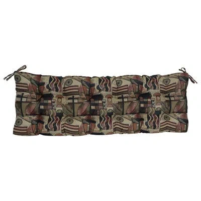 Blazing Needles Tufted Tapestry Bench Cushion In Picasso