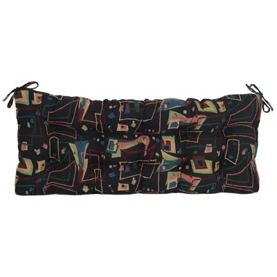 Blazing Needles Tufted Tapestry Bench Cushion In Spin City
