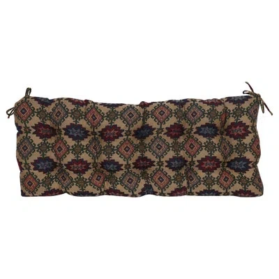 Blazing Needles Tufted Tapestry Loveseat Cushion In Palomino