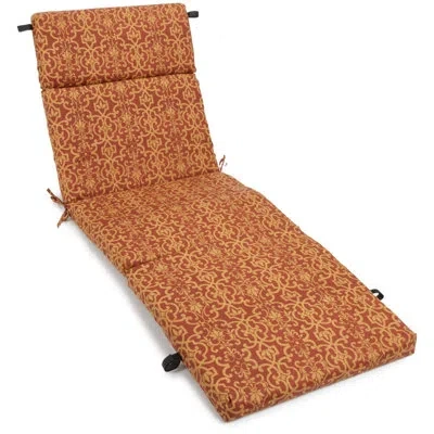 Blazing Needles Vanya Indoor/outdoor Chaise Lounge Cushion In Red